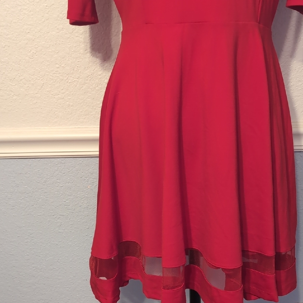 Lulu's Sheer Skater Dress - Picture 3 of 7